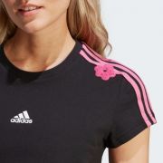 3-STRIPES WITH CHENILLE FLOWER PATCHES